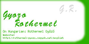 gyozo rothermel business card